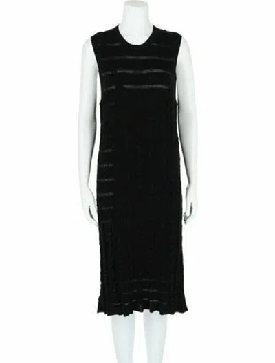 Pre-owned Ferragamo Solid Casual Dress W/ Tags In Black