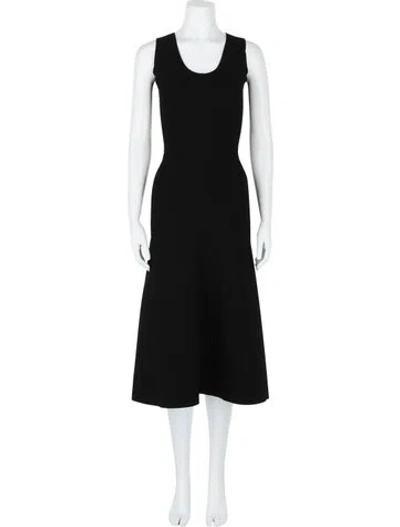 Pre-owned Ferragamo Solid Dress W/ Tags In Black