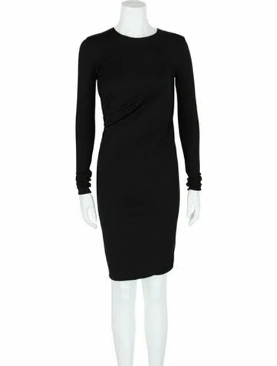 Pre-owned Ferragamo Solid Dress W/ Tags In Black