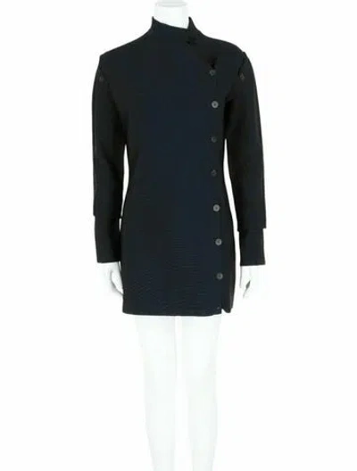 Pre-owned Ferragamo Solid Dress W/ Tags In Blue