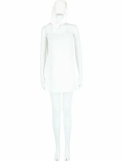 Pre-owned Ferragamo Solid Dress W/ Tags In White