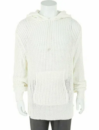 Pre-owned Ferragamo Solid Hoodie W/ Tags In White