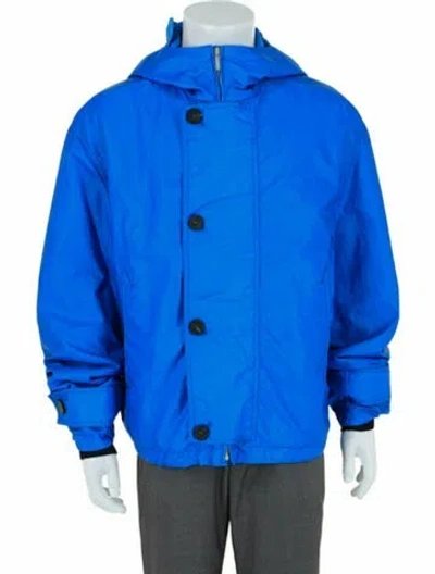 Pre-owned Ferragamo Solid Jacket W/ Tags In Blue