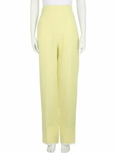 Pre-owned Ferragamo Solid Pants W/ Tags In Yellow