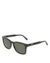 Ferragamo Solid Rectangular Sunglasses, 55mm In Green