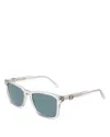 Ferragamo Solid Rectangular Sunglasses, 55mm In Neutral