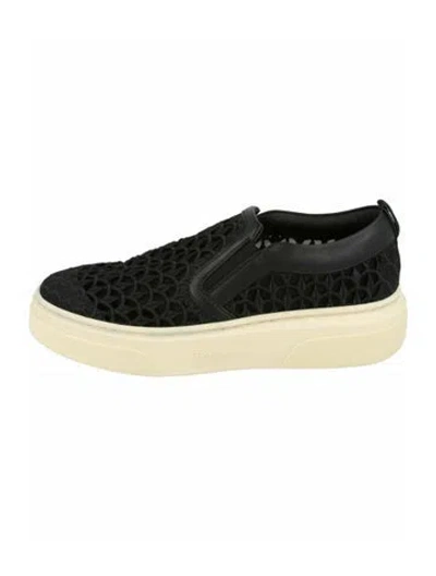 Pre-owned Ferragamo Solid Sneakers W/ Tags In Black