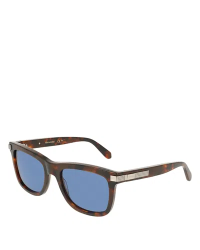 Ferragamo Solid Square Sunglasses, 55mm In Brown