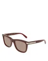 Ferragamo Solid Square Sunglasses, 55mm In Red