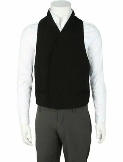 Pre-owned Ferragamo Solid Suit Vest W/ Tags In Black