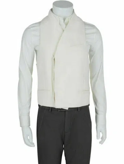 Pre-owned Ferragamo Solid Suit Vest W/ Tags In White