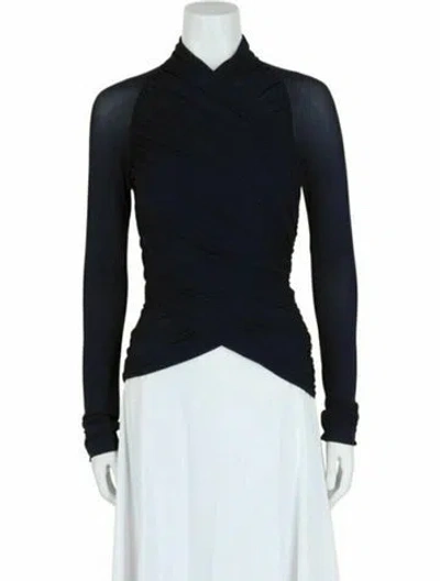Pre-owned Ferragamo Solid Top W/ Tags In Blue