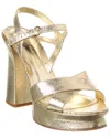 Ferragamo Sonya Platform Heel Sandals In Gold