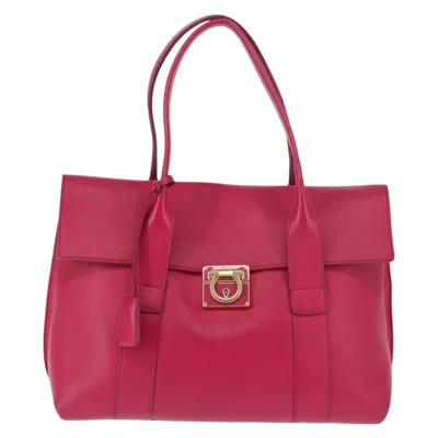 Pre-owned Ferragamo Sookie Satchel Leather Leather Bag () In Pink