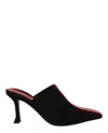 Ferragamo Ladies Black Graphic Insert Sophye Mules In Black
