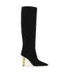 Ferragamo Spherical Heel Boot In Black