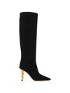 Ferragamo Spherical-heel Boots In Black