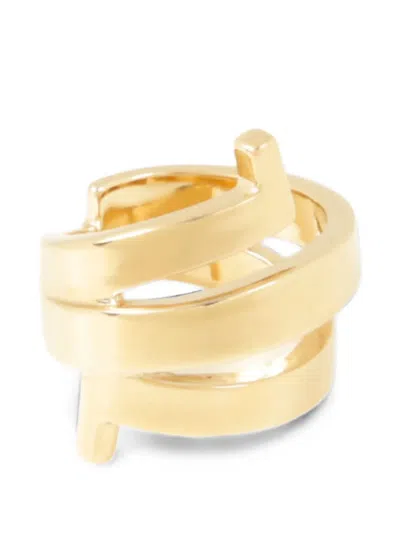 Ferragamo Spiral-design Ring In Gold