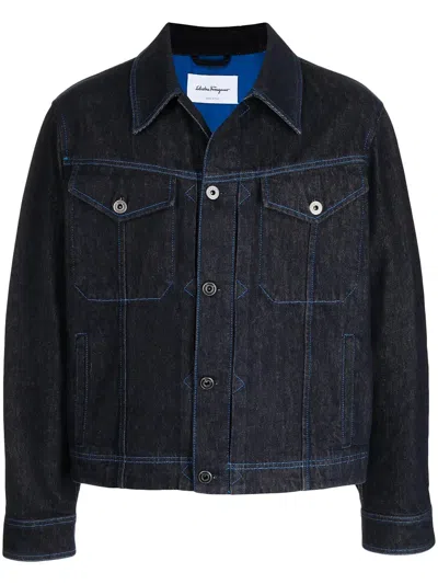 Ferragamo Sport Jacket In Blue