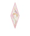 Ferragamo Spring Print Diamond Silk Scarf In Pink