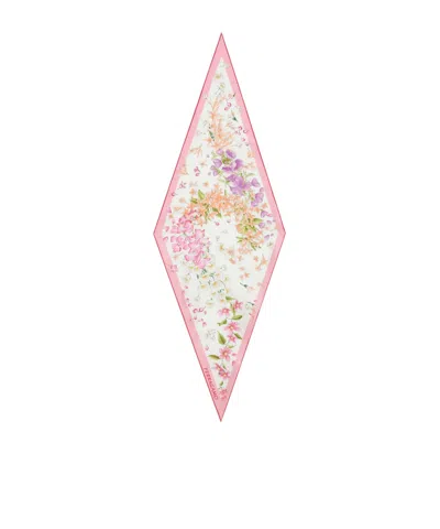 Ferragamo Spring Print Silk Bandeau In Pink