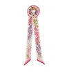 Ferragamo Spring Print Silk Scrunchie With Mini Bandeau In Multi