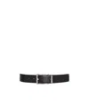 Ferragamo Gancini Double-sided Belt In Black