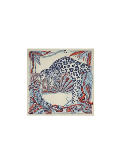 Ferragamo Square Color Pattern Scarf In Multicolor