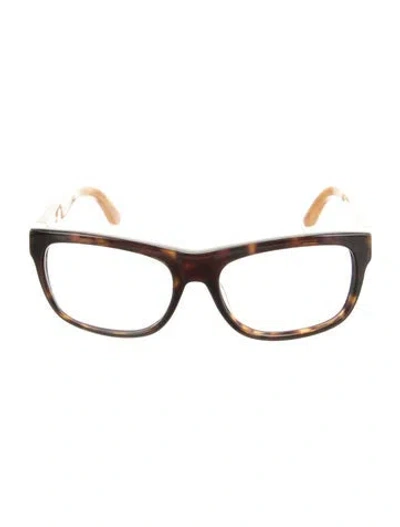 Pre-owned Ferragamo Square Eyeglasses In Brown