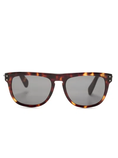 Ferragamo Square-frame Sunglasses In Brown