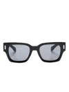 Ferragamo Sonnenbrille Mit Eckigem Gestell In Schwarz