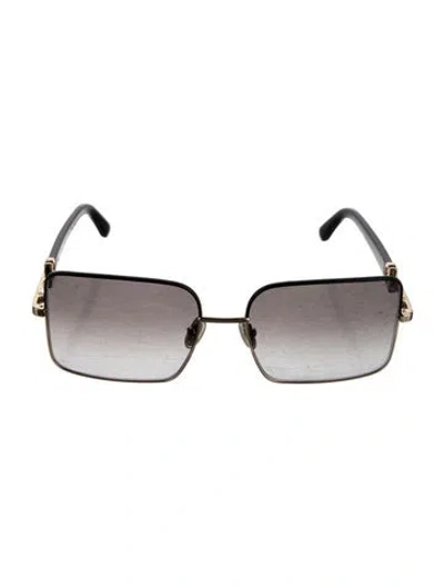Pre-owned Ferragamo Square Gradient Sunglasses In Black