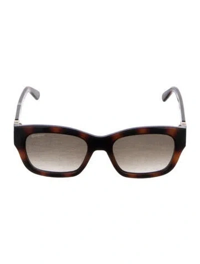 Pre-owned Ferragamo Square Gradient Sunglasses In Brown