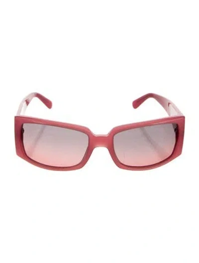 Pre-owned Ferragamo Square Gradient Sunglasses In Pink