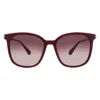 Ferragamo Square Ladies Sunglasses Sf1112slb 606 55 In Red