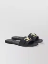 Ferragamo Square Lambskin Sandals Gold-tone Hardware
