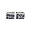 Ferragamo Square Pattern Cufflinks In Blue