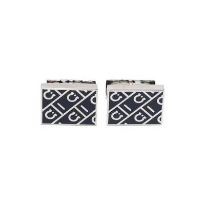 FERRAGAMO SQUARE PATTERN CUFFLINKS