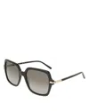 Ferragamo Square Prisma Sunglasses, 55mm In Black