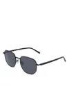 Ferragamo Square Prisma Sunglasses, 55mm In Gray