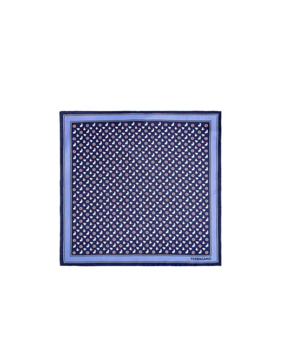 Ferragamo Square Scarf In Blue