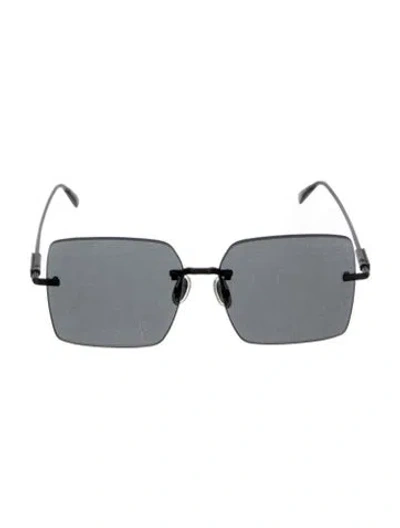Pre-owned Ferragamo Square Tinted Sunglasses In Black
