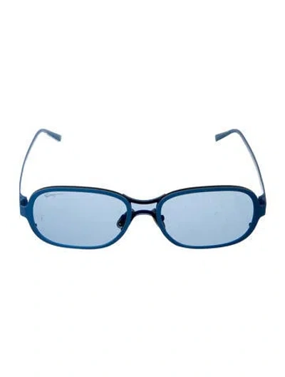 Pre-owned Ferragamo Square Tinted Sunglasses In Blue