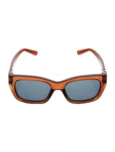 Pre-owned Ferragamo Square Tinted Sunglasses In Brown