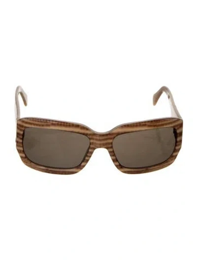 Pre-owned Ferragamo Square Tinted Sunglasses In Brown