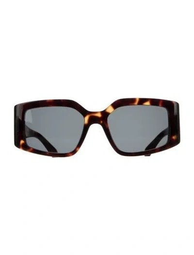 Pre-owned Ferragamo Square Tinted Sunglasses In Brown