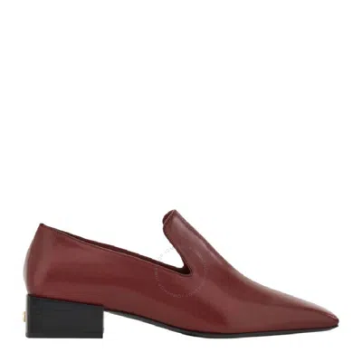 Ferragamo Square Toe Gancini Loafers In Brown