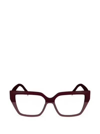 Ferragamo Square-frame Glasses In Red