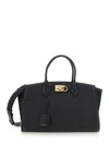 Ferragamo Large Soft Studio Tote Bag In Black