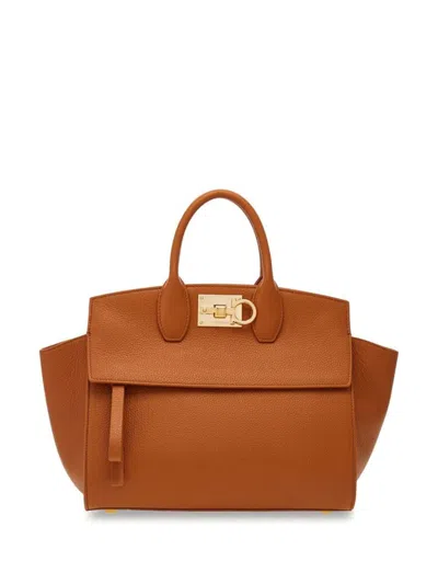 Ferragamo St Soft S The Studio Bags In Brown